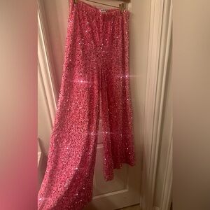 Sparkling Pink Sequin Pants
